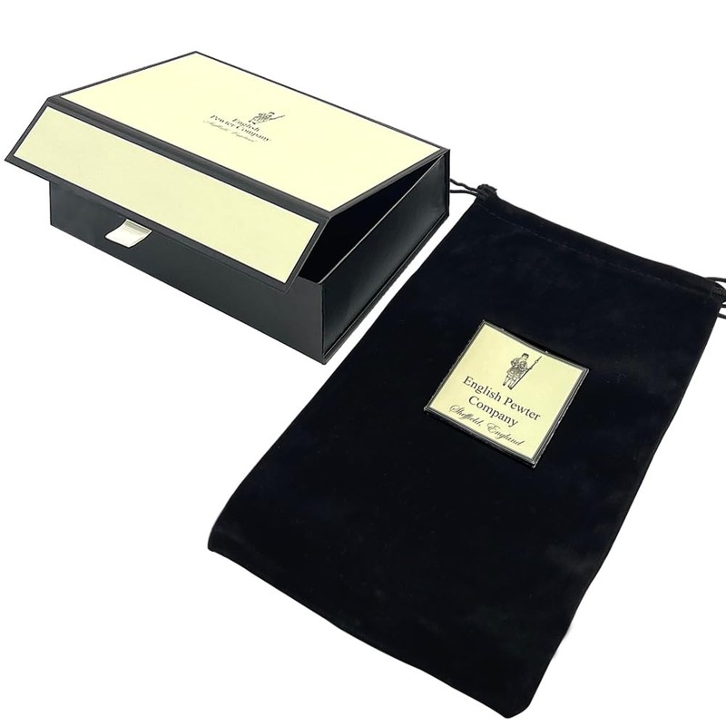 English Pewter Company 6oz Traditional Plain Pewter Liquor Hip Flask