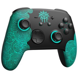 [Luminous Pattern] Switch Pro Controller Wireless Compatible with Switch Manette/OLED/Lite, FUNLAB Firefly Bluetooth Remote Gamepad with 7 LED Colors/Paddle/Turbo/Motion Control
