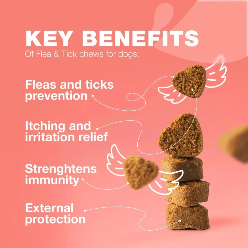 CHEWIA Natural Dog Flea and Tick Prevention Chews for All