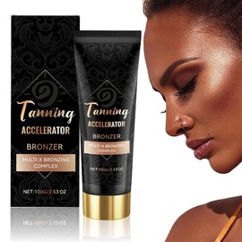 Schnelleres Bräunungscreme & Bräunungsbeschleuniger - Natürliche Bräune, Langanhaltend Gleichmäßiger Teint, Tiefenfeuchtung für Seidige Haut, Ideal für Solarium und Draußen, Bräunungstropfen