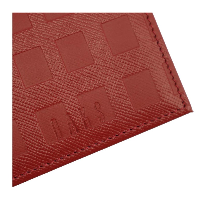 Ducks DP25560 Men's Coin Purse, Checkered Embossing, Genuine Leather, [01]