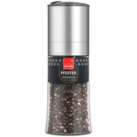 Twist'n Spice Pepper Melange Noir - 72 g in the Spice Mill by Hartkorn (Stainless Steel, Glass and a High-Quality Ceramic Grinder)
