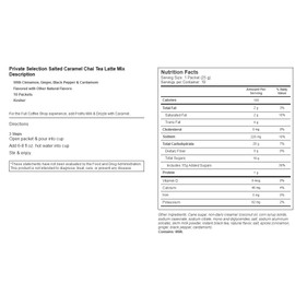 Salted Caramel Chai Tea Latte Mix, Cinnamon, Ginger, Black Pepper & Cardamom, 8.8oz Private Selection Box, 2 Pack