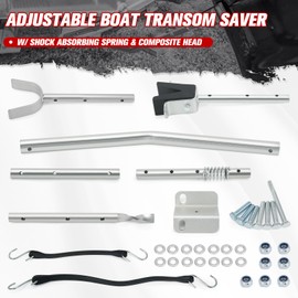 Xxamz Universal Adjustable Boat Transom Saver w/Shock Absorbing Spring & Composite Head from 28" to 59" (V-Type)