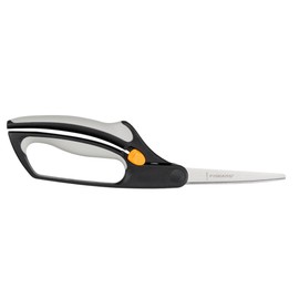 Fiskars Softouch Spring action - grass and boxwood shears, Length: 26 cm, steel blades/plastic, S50, Black/Orange, 1000557