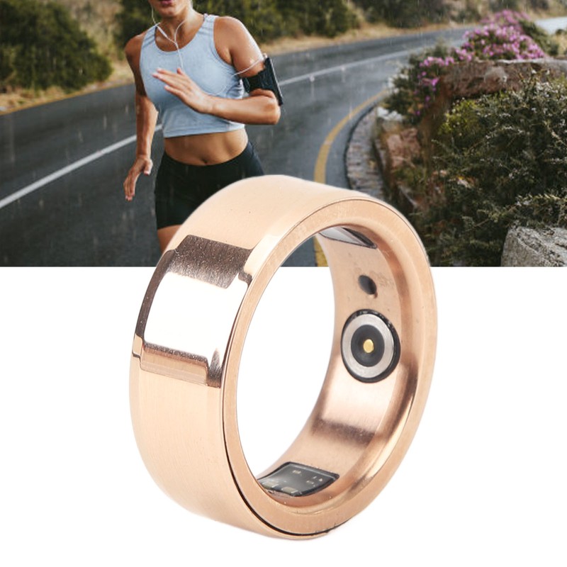 Smart Ring Pink Gold Sleep Monitor Health Tracker Waterproof Aluminum