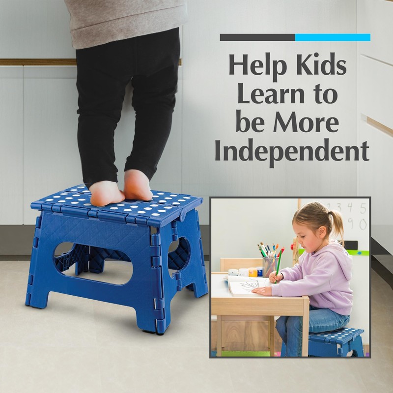 Handy Laundry Folding Lightweight Step Stool - Sturdy Enough to