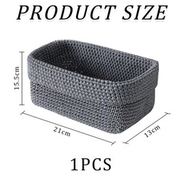 1 Piece Woven Storage Basket, Large-Capacity Storage Basket, Household Storage Supplies, Suitable For Bathrooms, Living Rooms, And Bedrooms.