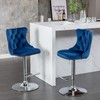 Bar Stools Set of 2, Swivel Bar Stools with Silver