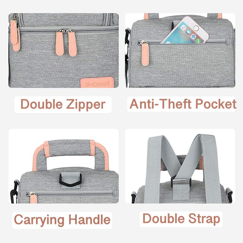 Rufun Insulated Bag for Breast Milk Lunch Cooler Warming Backpack