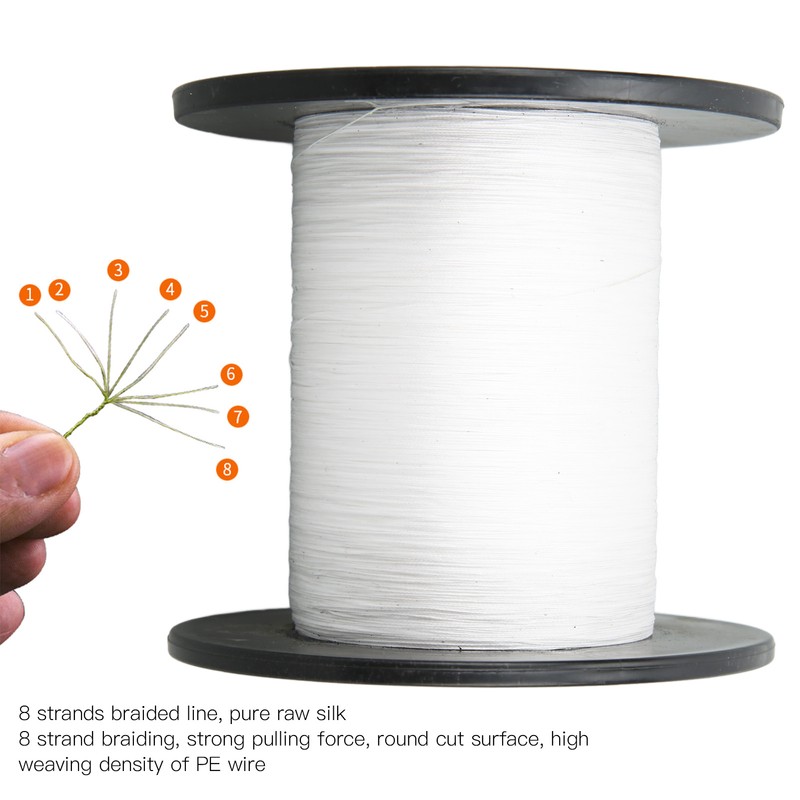 Braided PE Fishing Line 8 Strands Multifilament Fishing String 500m