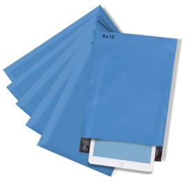 The Boxery 9x12" Blue Self-Seal Poly Mailer Bags – 1000 Pack | Waterproof, Tear-Resistant Shipping Envelopes