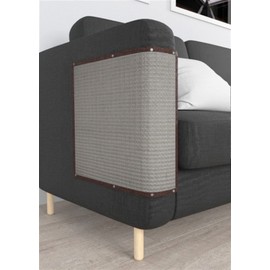 GIBZ Sisal Cat Scratching Mat for Cats, Sofa Protection, Natural Scratch Protection for the Foot Corner of the Bed Indoors, Black, 50 x 40 cm