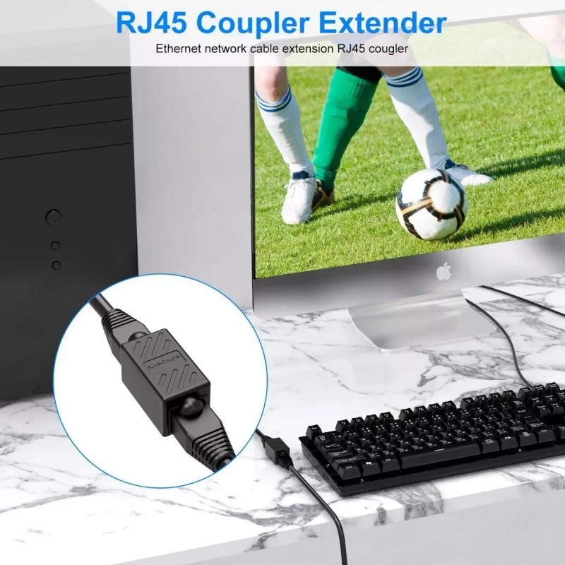 Cople Para Cable De Red Rj45 Cat5/6/7/8 Unión 6 Piezas