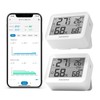 INKBIRD ITH-13-B Bluetooth Thermometer/Hygrometer, Set of 2, Multi-functional, Indoor Thermometer,