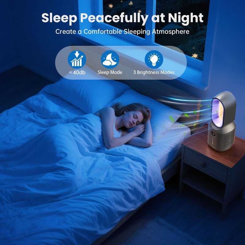 Desk Fan,13 Inch Portable Bladeless Fan, Small Quiet Office Fan