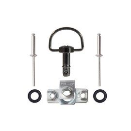 Oldbones Motorcycle Racing Fasteners Quick Release D-Ring 1/4 Turn Racing Trim Rivets Type B 19mm Pack of 10 Chrome Black