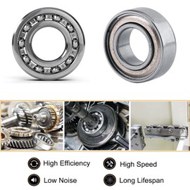688ZZ Deep Groove Ball Bearings, Miniature Ball Bearings, Double Shielded Micro Steel Ball Bearings, 8 x 16 x 5 mm, Miniature Double Ball Bearings, Pack of 10