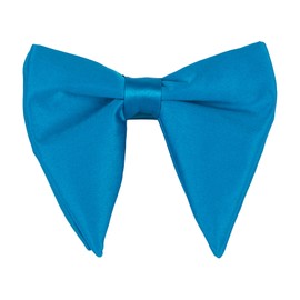 Lovacely Pajarita de seda satinada de gran tamaño para hombre, color liso, formal, esmoquin grande, B- Lago Azul, Talla única
