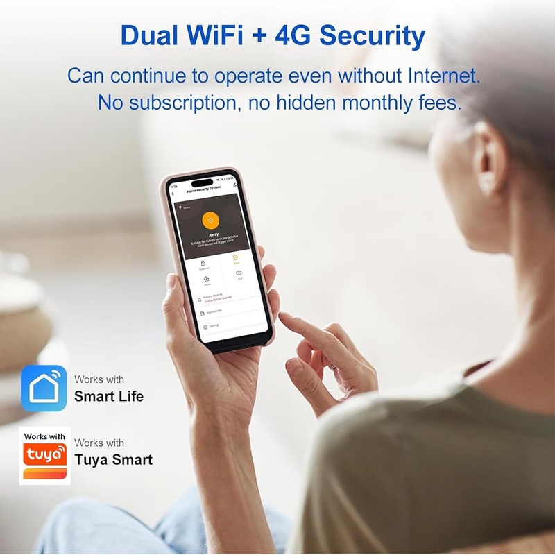 WiFi Wireless Alarm System for Home Security - 24/7 Protection
