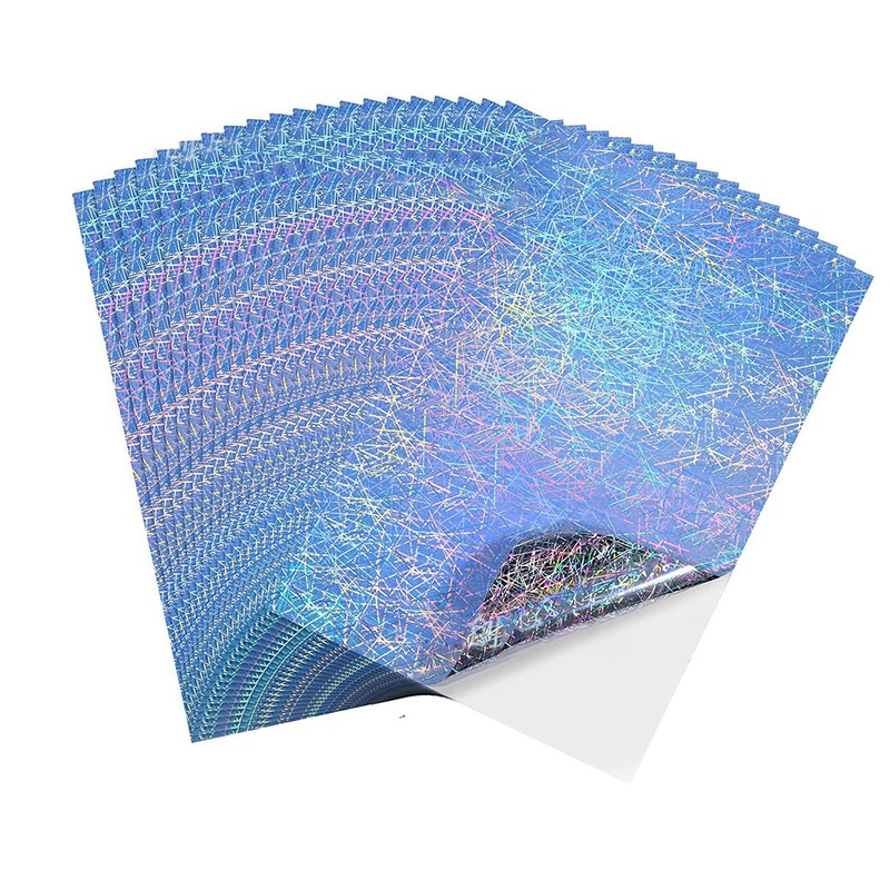 20 Sheets Printable Holographic Sticker Paper Waterproof Quick Drying A4