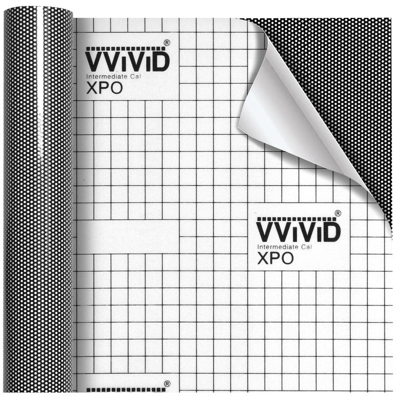 VViViD Black Perforated One-Way Vision Vinyl Automotive Window Wrap Roll