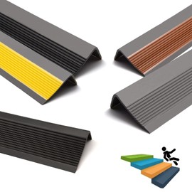 FUWUA L-Shaped Anti-Slip Tape for Stair Slip Prevention Fall Prevention Indoor, Outdoor, Stairs, Thickness 0.1 inches (3 mm), Width 2.0 inches (5 cm) x Width 1.0 inches (2.5 cm), Length 3.3 ft (1 m) x