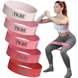 Tribe Lifting ​Bandas de Resistencia para Ejercicio – Ligas para Glúteos y Piernas – Equipo de Gimnasio Portátil para Mujeres y Hombres – Set de Banda