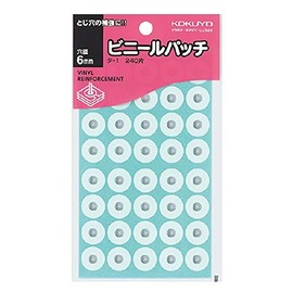 Kokuyo Vinyl Patches, Outer Diameter: 0.57 inches (14.5 mm), Hole Diameter 0.2 inches (6 mm), 240 Pieces, Set of 2