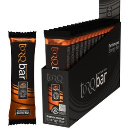 Torq Energy Bar Organic Zesty Orange - Vegan Plant Based Energy Bar, High Carb , 34g of Carbohydrates - Box of 15