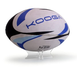 TIELO Acrylic Rugby Ball Display Stand - Horizontal (Riser Plinth Holder)
