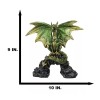 Ebros Gift Green And Gold Scales Behemoth Dragon Perching On