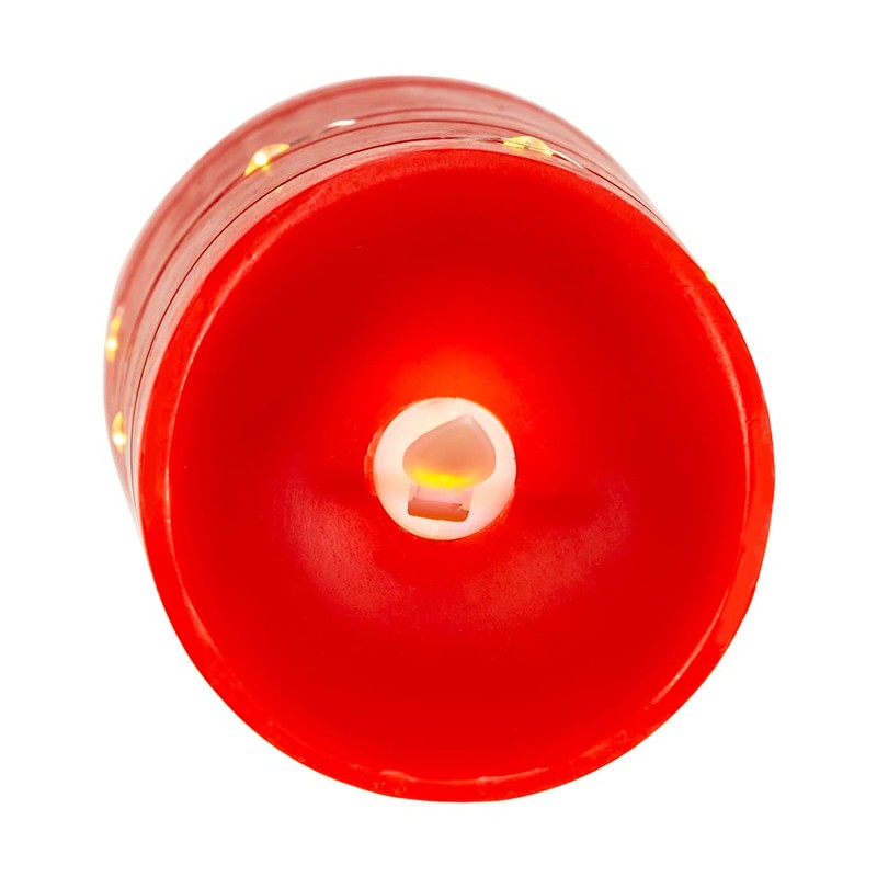 Kurt S. Adler Battery-Operated Flicker Flame Red Fairy Lights Candles,