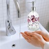 17oz Flower Glass Soap Dispenser Bottle with Plastic Pump Room