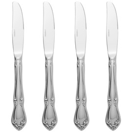 Oneida Chateau Fine Flatware Dinner Knives, Set of 4, 18/10 Stainless Steel