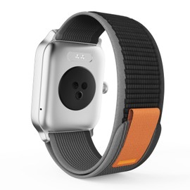 Tensky Nylon Fabric Strap 22 mm Compatible with 208Plus IDW19 Smartwatch Replacement Strap Adjustable Soft Breathable Watch Strap Black