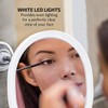 OVENTE 9'' Rechargeable Lighted Wall Mount Makeup Mirror for Bathroom