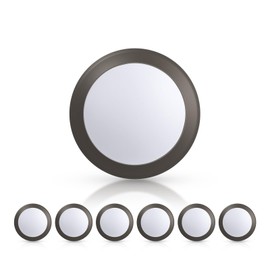 ECOELER 6" Flush Mount Ceiling Light, LED Dimmable Recessed Can Lights, 16.5W 1100Lm 3000K Warm White, Low Profile Disc Downlight Installs into J-Box or Recessed Can, ETL Listed, Bronze, 6 Pack