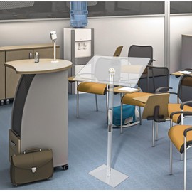 Acrylic Podium Stand, Lecterns & Podiums Modern, Clear Podium Stand, Acrylic Podium Pulpits for Churches, Classroom, Concert, Speech, Weddings, 23.6" L x 15.7" W x 42.3" H, Angle Adjustable