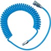 TRUSCO(トラスコ) αウレタンコイルホースブルー カップリング付 4m TUCH-5B