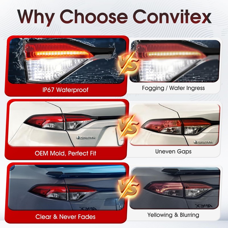 Left Driver Side Inner Tail Light Assembly Compatible with Toyota