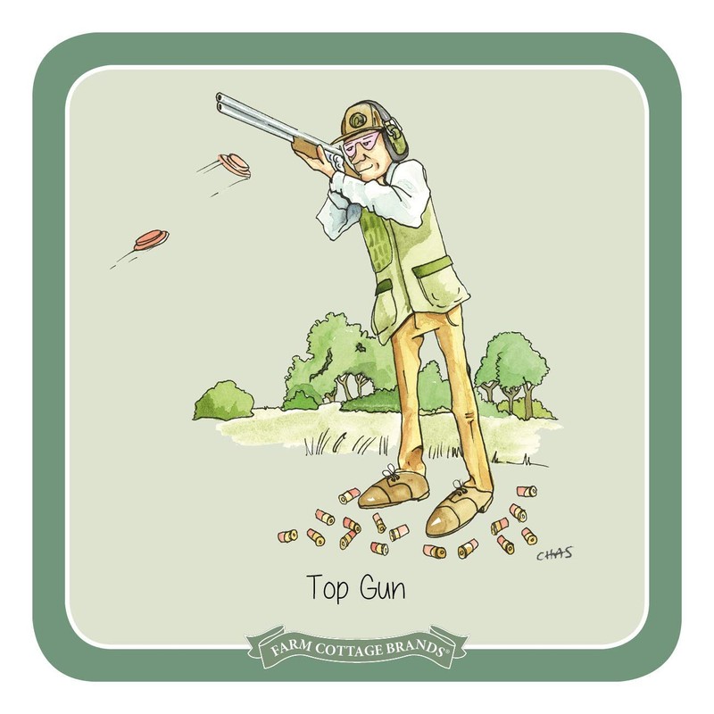 Farm Cottage Brands Set of 4 clay pigeon target shooting