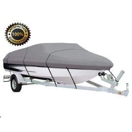 Grey Boat Cover Compatible for BAYLINER Capri 1900 CG BOWRIDER (BR) O/B 1986 1987, Trailering Storage Mooring