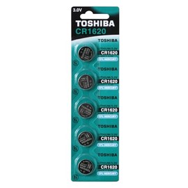 Toshiba CR1620 3V Lithium Coin Cell Battery Pack of 5