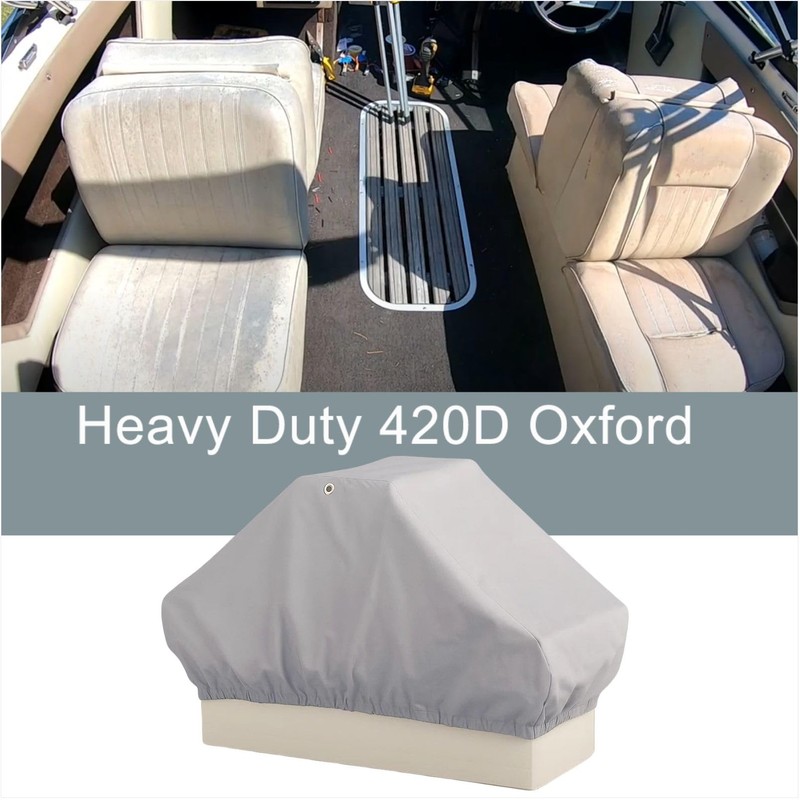 Boat Seat Cover Back to Back Double Seat Storage Cover,