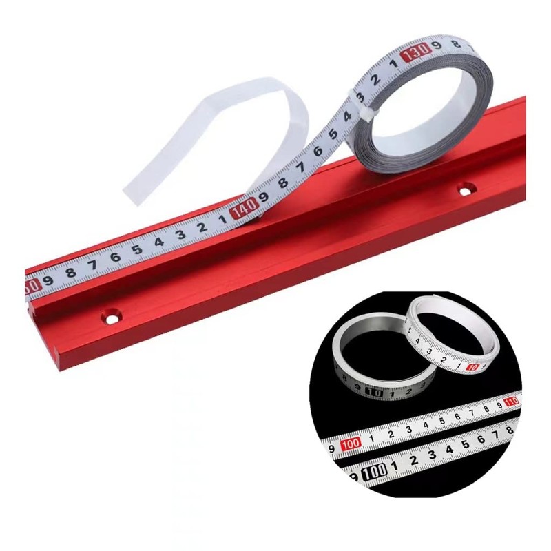 Boxonly Tape Measure Self-Adhesive Carbon Steel, Workbench Ruler, (Left to