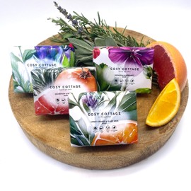 Cosy Cottage Herb Garden Soap Bar - Bundle Pack of 4 x 120g | Handmade, Moisturising Herbal Soap | With Essential Oils | Soothing & Refreshing Scent | No Palm Oil, SLS, Additives or Plastic