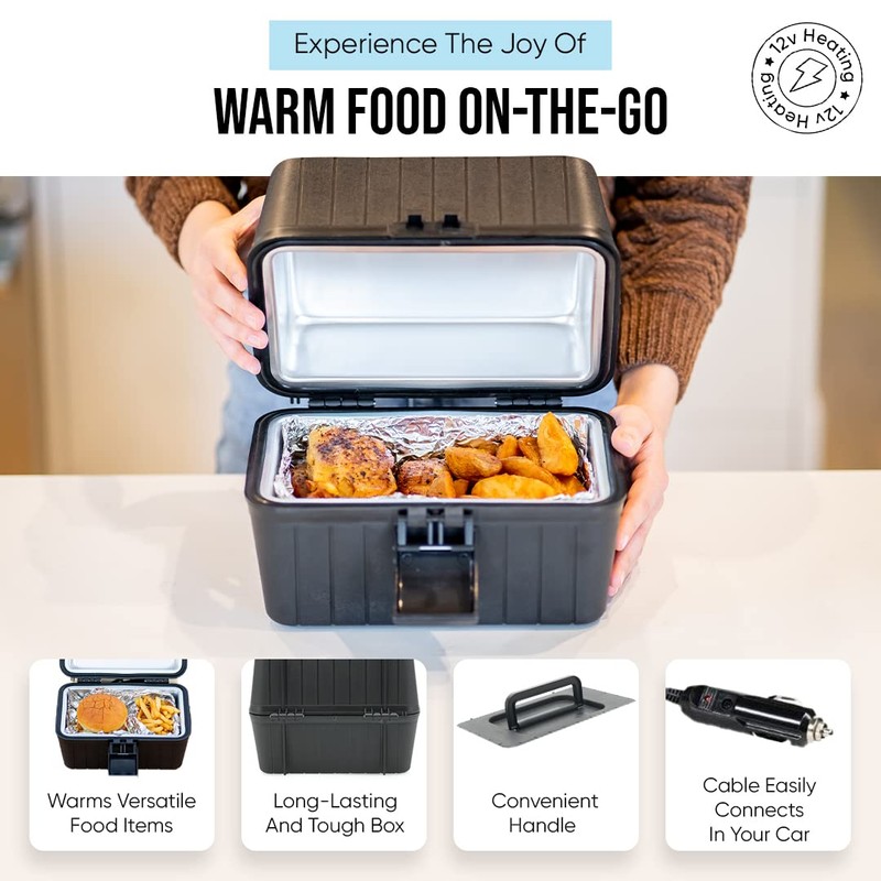 ZONETECH Heating Lunch Box - Premium Quality Electric Insulated Lunch