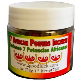7 African Powers Spiritual Incense for Santeria Rituals (1 oz). 7 Potencias Africanas Sahumerio Espiritual para Rituales De Santeria.