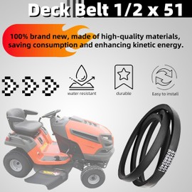 Youqsm Deck Belt 1/2 x 51 Compatible with Husqvarna Tractor RZ4216 RZ3016 RZ4219/250201 Replace 575852401